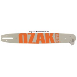 Guide de tronçonneuse 12" (30cm) de marque OZAKI - Empreinte H - PAS : .3/8 Lp ou Picco - Jauge .043 (1,1mm)