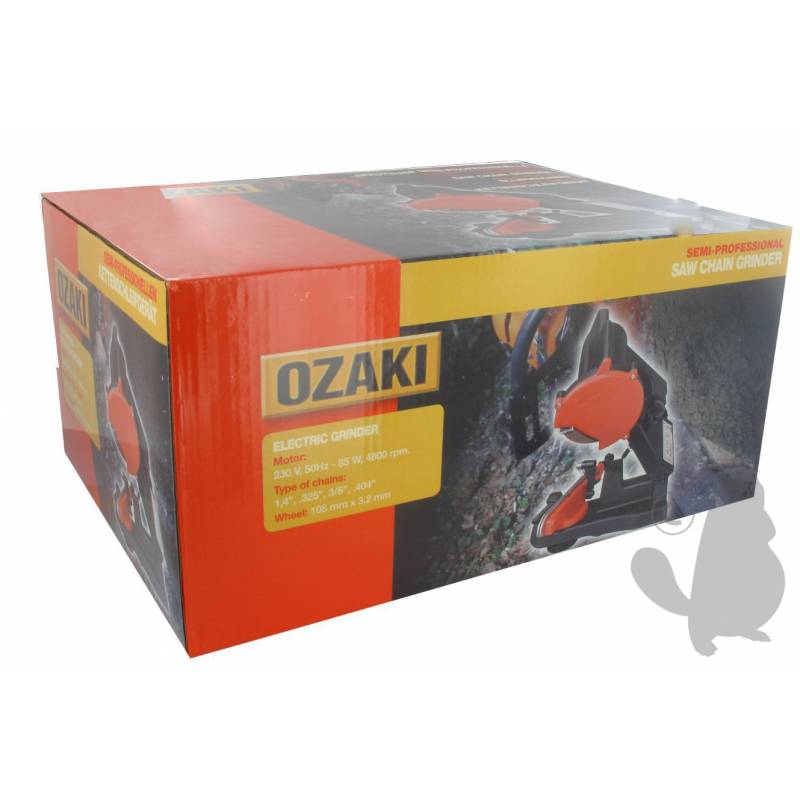 Kit d'affûtage / affûteuse OZAKI pour chaîne de tronçonneuse
