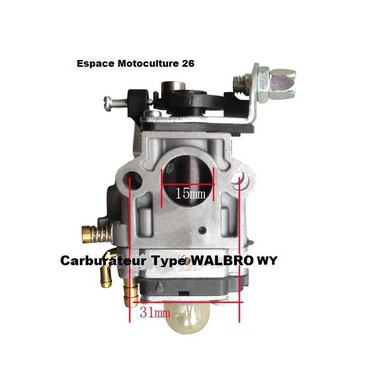 Carburateur pour Débroussailleuse - Taille-Haie Chinois 1E40-5 / 1E44F-5  37cc - 41cc - 42cc - 43cc - 52cc - WALBRO WY