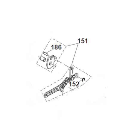 Goupille cylindrique (N°186) d'origine DOLMAR PS7310 - PS7910