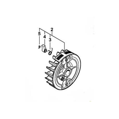 Volant magnétique / Rotor d'origine STIHL MS231C - MS251C (Modèle à 1 cliquet)