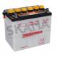 Batterie plomb TASHIMA 12V, 24A . L: 184, l: 124, H:175mm, + à droite pour tondeuse autoportée, motos.(livrée avec acide séparé)